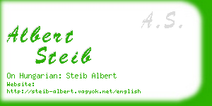 albert steib business card
